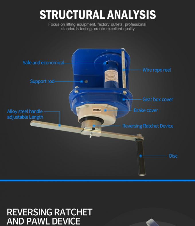 0.5T Heavy Duty Manual Anchor Winch / Winch Drum Brake With Self