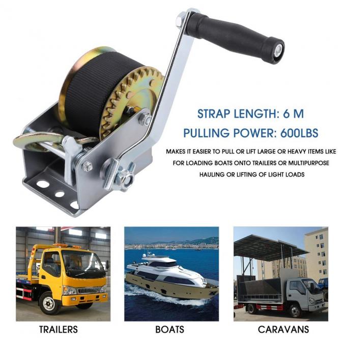 600Lb Manual Hand Crank Winch