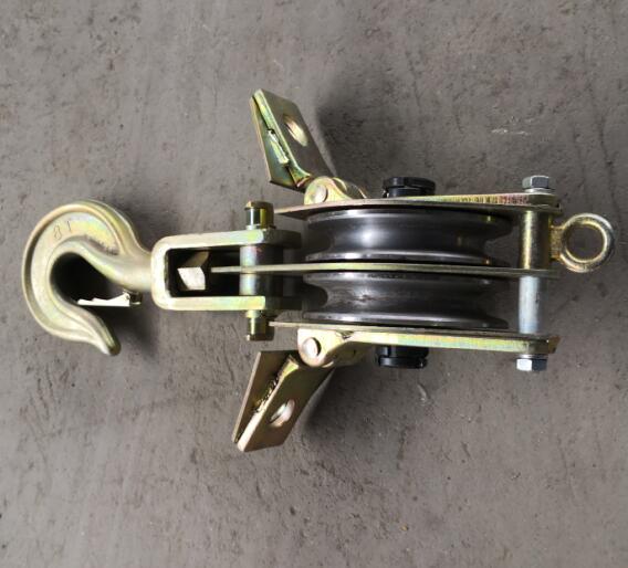 Open QHS Double Sheave Pulley Block 10T Conductor Stringing Tools