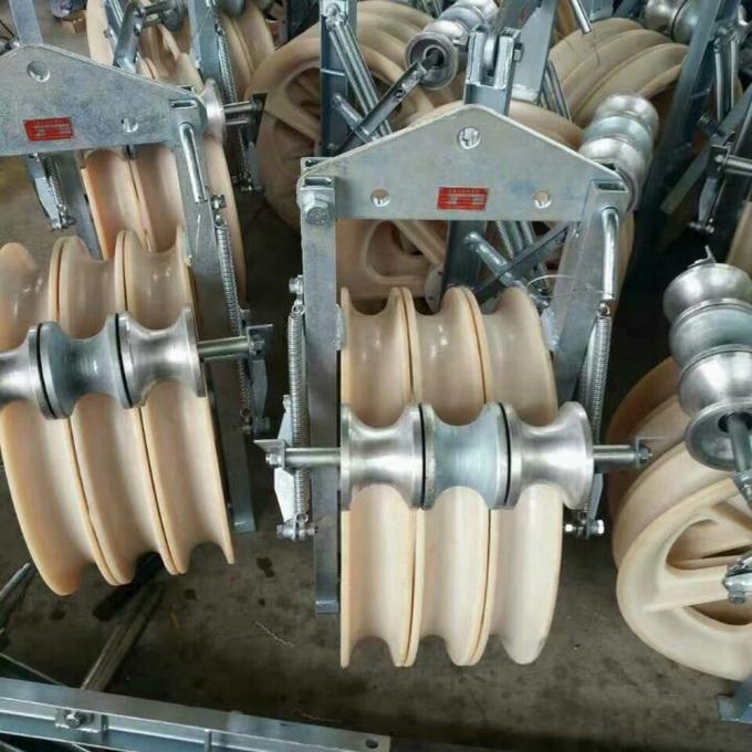 Nylon Sheaves Conductor Stringing Blocks With Grounding Rollers