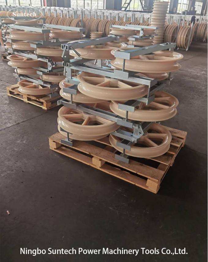Transmission Line Bundled Conductor Stringing Pulley For Aerial Helicopter