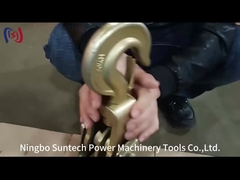 Transmission Lines Dual Sheave Iron Hoisting Tackle With Both Side Opening QHS 50KN