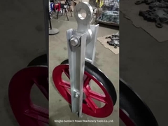 Single Nylon Wheel Conductor Pulley Stringing Blocks For Transmission Line