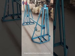 Galvanised Wire Rope Mechanical Simple Cable Drum Reel Stand