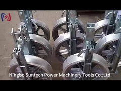 40KN Aluminum Wire Rope Conductor Pulley Block With Neoprene Lined