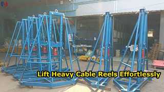 Heavy Duty Hydraulic Cable Reel Stand for Easy Lifting