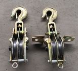 Two Open Type Hook Pulley Block 30kN Conductor Stringing Tools