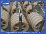 Four Bundled Five Nylon Sheaves Conductor Stringing Pulley For Transmission Line