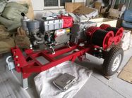 Double Capstan Drum Winch 5 Tons With Trailer Match Honda / Yamaha Gasoline Engine
