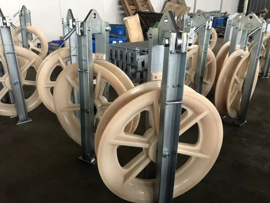400KV Transmission Line Stringing 660mm Nylon Sheave Pulley Block