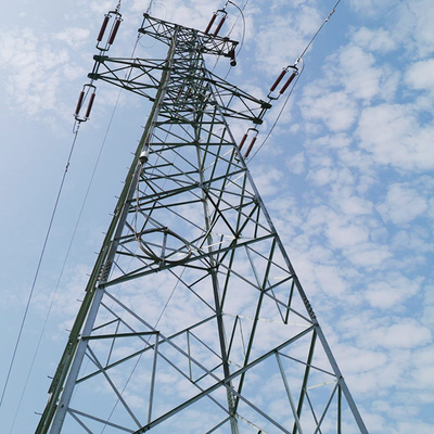 132kv Transmission Line Galvanized Steel Lattice Tower