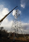 132KV OHTL Site Galvanized Angle Steel Electric Power Tower