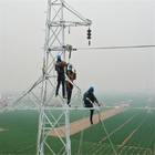 132KV OHTL Site Galvanized Angle Steel Electric Power Tower