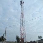 Three Legged Angular 33KV Telecommunication Steel Tower With Antenna &amp; Mw Brackets