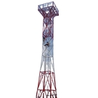 ANSI 4 Legged Lattice Antenna Tower Galvanized Steel Angular With Bracket
