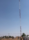 Guyed Mast Lattice Telecommunication Steel Tower With Galvanized 72m 92m