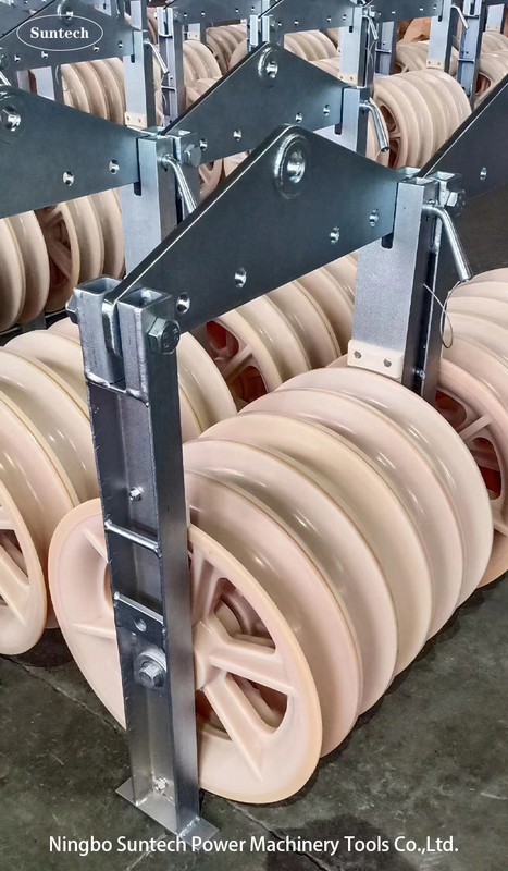 Dia 660mm Single Sheave Nylon Wheel Bundled Conductor Stringing Blocks