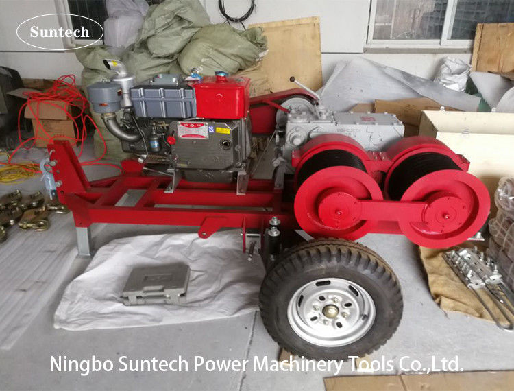 Diesel Engine Powered Cable Pulling Winch Machine In Tower Power ...