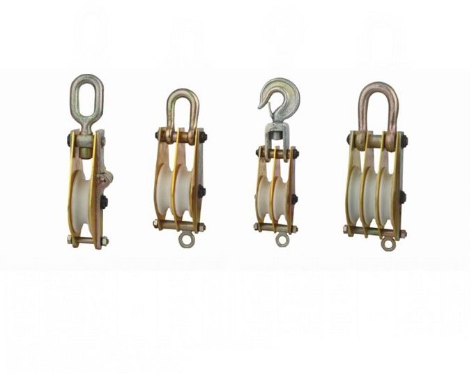 Nylon Sheave 50KN 100KN Wire Rope Hoisting Tackle Pulley Block