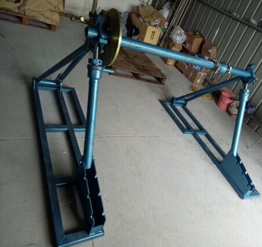 50KN Detachable Steel Wire Rope Mechanical Cable Reel Stand To Release Wire