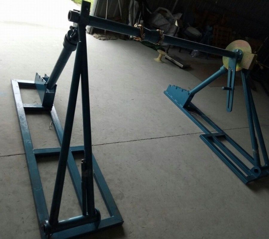 50KN Detachable Steel Wire Rope Mechanical Cable Reel Stand To Release Wire