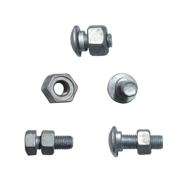 Galvanized Steel Hex Splice Post Carriage Bolts And Nuts