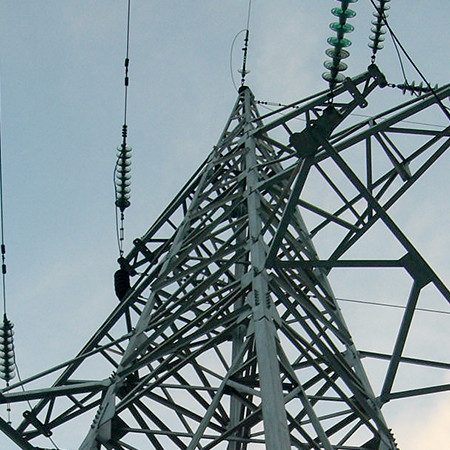 ASTM A123 Galvanised Angle Tower In Transmission Line