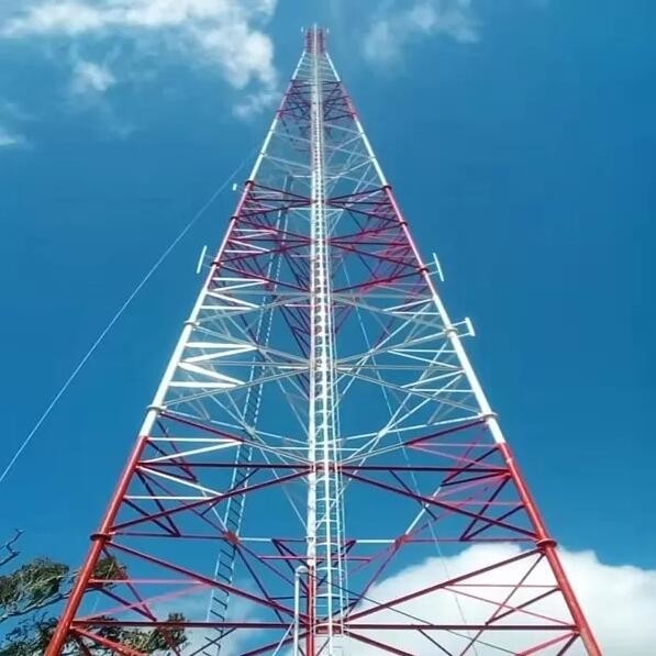 OEM Anger Steel 3 Legs Self Supporting Lattice Tower For Telecommunication
