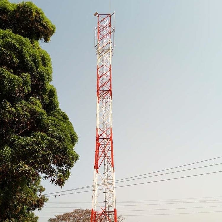 Q235 Hot Dip Galvanized Steel Tower For Telecommunication RDU RDS