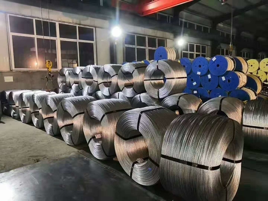 1 x 7 EHS Bare Galvanized Strand Guy Wire For Overhead 3 / 8&quot;