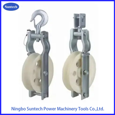 15 - 60 KN Tower Erection Tools MC Nylon Sheave Single Conductor Pulleys