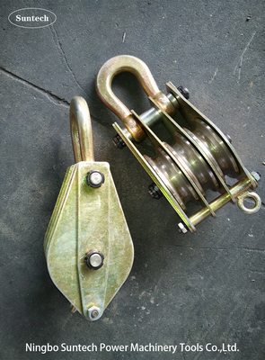 Single Sheave Tower Erection Tools, Steel Pulley Block For Lifting / Hoisting