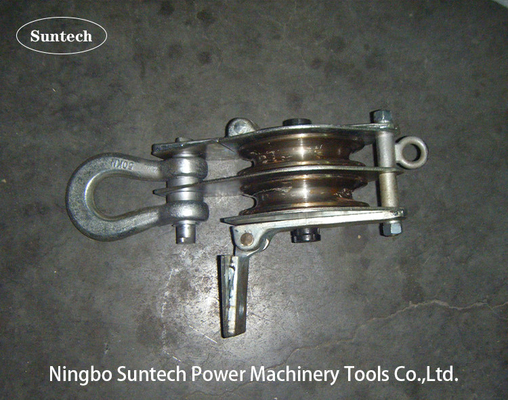 Two Open Type Hook Pulley Block 30kN Conductor Stringing Tools
