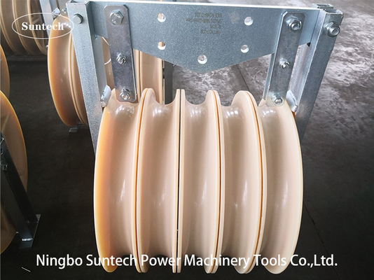 660mm MC Nylon Overhead Line Cable Conductor Stringing Blocks Pulley
