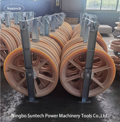 Triple Construction Conductor Stringing Pulley Nylon Block 60KN 660mm