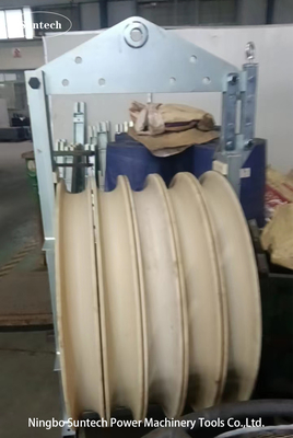 660mm Nylone Sheaves Pilot Wire Rope Condutor Stringing Pulley Block