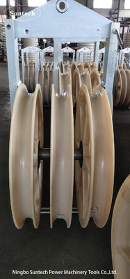 400KV Transmission Line Stringing 660mm Nylon Sheave Pulley Block