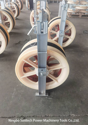 Transmission Line Bundled Conductor Stringing Pulley For Aerial Helicopter