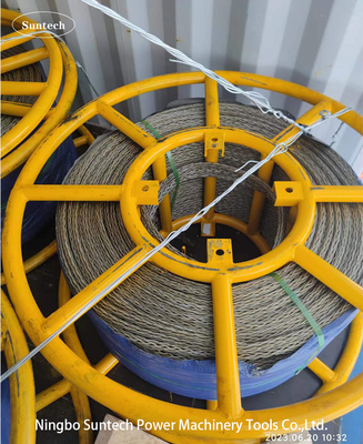 Anti Twisting Galvanized Braided Steel Wire Rope Overhead Conductor Stringing