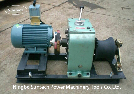 Overhead Line Diesel Engine Cable Winch Puller With Belt Driven