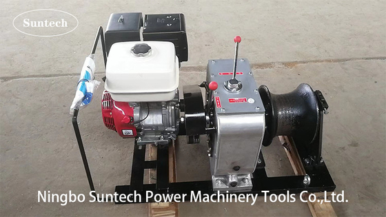 Stringing Wire Powered Cable Winch Puller Cylindrical Steel Rope Winch Puller