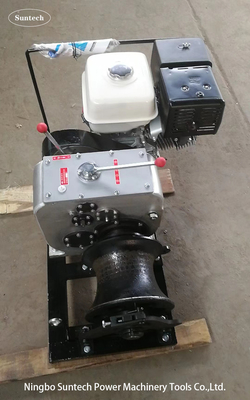 Stringing Wire Powered Cable Winch Puller Cylindrical Steel Rope Winch Puller