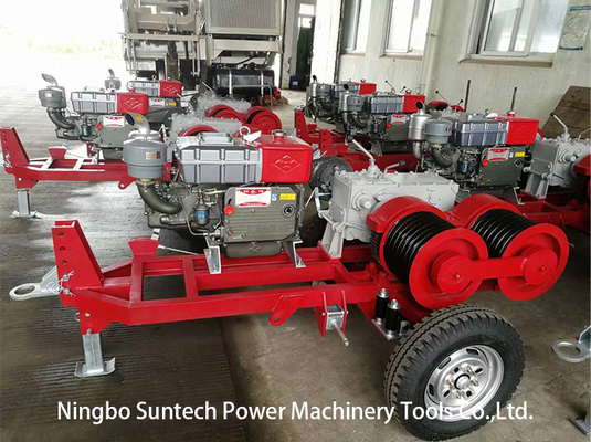 Shaft Driven Cable Winch Puller 30KN Fast Speed For Line Construciton