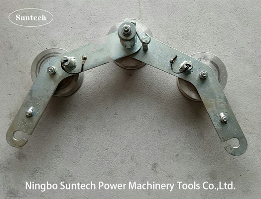 SHL75D Hook Ground Block Cable Pulling Pulley For Conductor / Steel Wire Rope