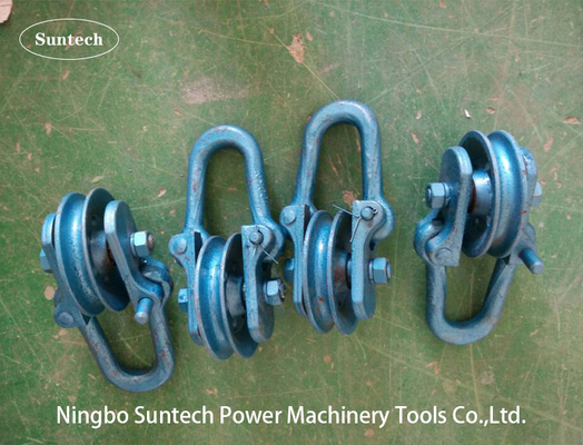 20KN Tower Erection Tools Steel Hoisting Tackle Pulley Block For Construction Line