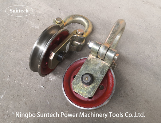 20KN Tower Erection Tools Steel Hoisting Tackle Pulley Block For Construction Line