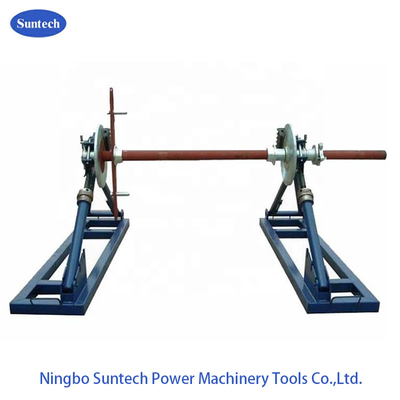 50KN Detachable Steel Wire Rope Mechanical Cable Drum Reel Stand To Release Wire