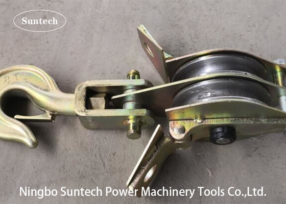 Two Open Type Hook Pulley Block 30kN Conductor Stringing Tools