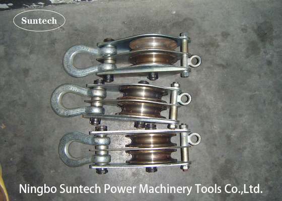 30KN 100KN Double Sheave Hoisting Tackle Conductor Stringing Tools