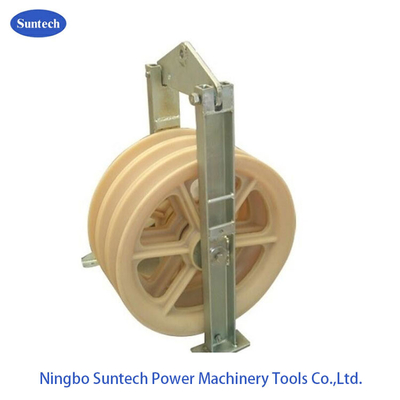 Large Diameter Conductor Stringing Blocks Bundled Half Lined Steel Wire Rope